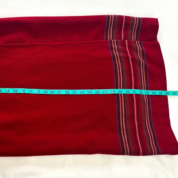 Eddie Bauer Women's Maroon (Garnet) Wool Blend Full Wrap Maxi Skirt, Size 6 - Picture 7 of 12